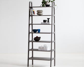 Modular custom bookcase, 7 Tier Book Shelf, Storage Unit, Wooden bookcase, Home Office, Walnut bookcase, Bookshelf