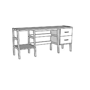 Custom size desk, Minimalist Desk for Computer, Mid century modern Desk for Office, Modern Scandinavian Desk Wooden