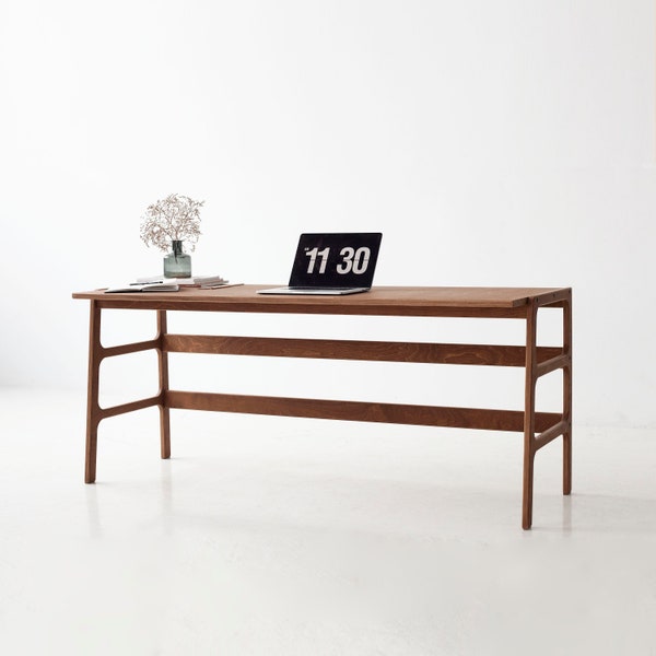 Mid Century Modern Desk for Office, Office desk, Custom desk, Large desk, Wooden Desk, Writing desk