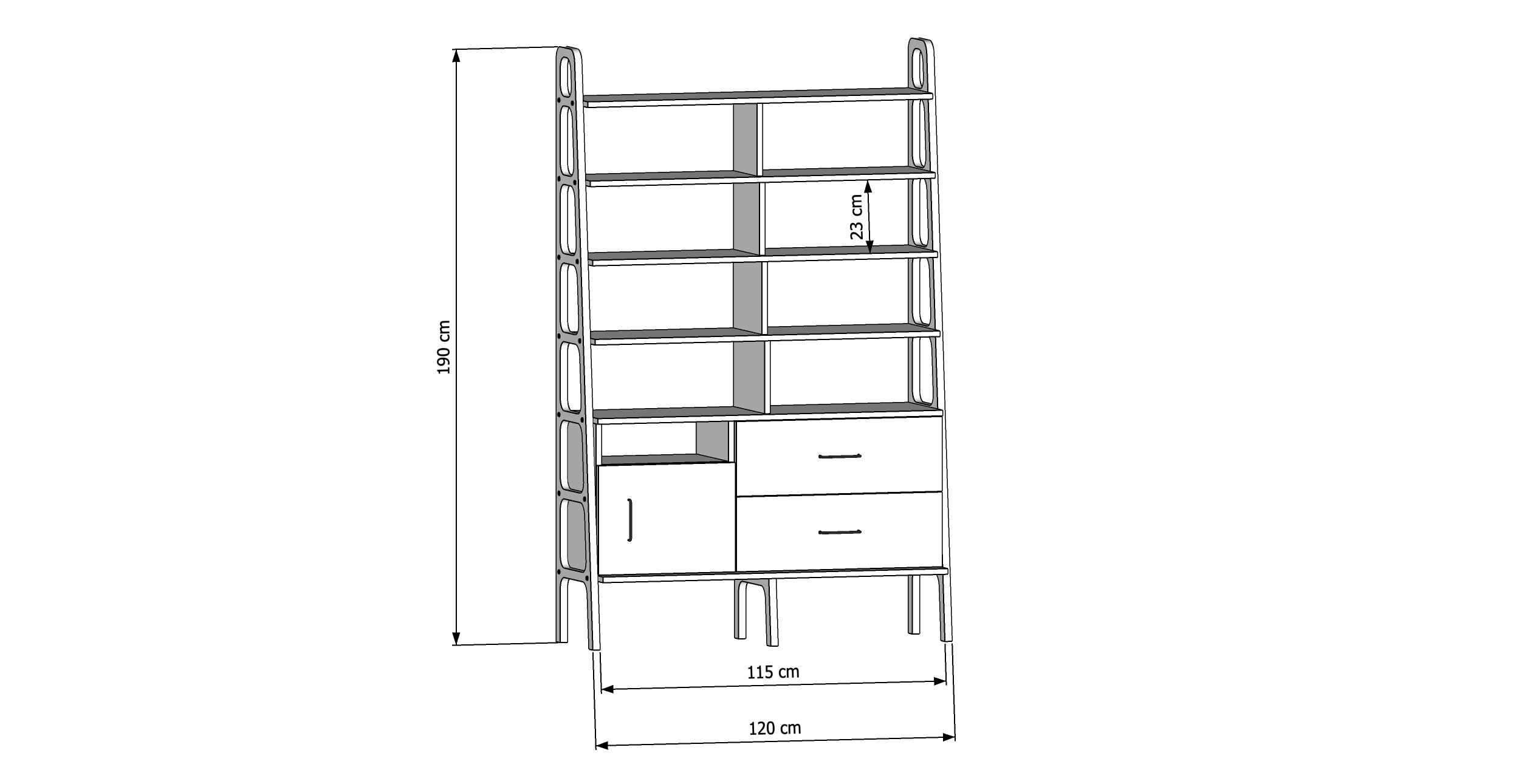 Modular Mid Century Wall Unit Modular Wall Shelving Ladder Etsy