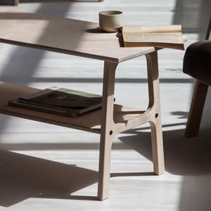 Mesa de centro, mesa moderna danesa, mesa de centro pequeña, mesa de centro moderna de mediados de siglo, mesa auxiliar de madera