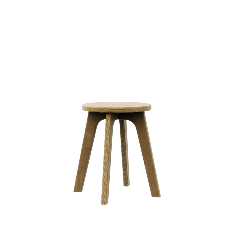 Mały drewniany stołek, stolik w stylu skandynawskim Krótki drewniany stołek, stołek skandynawski, stołek z drewna, stołek z orzecha włoskiego, dom z połowy stulecia Oak