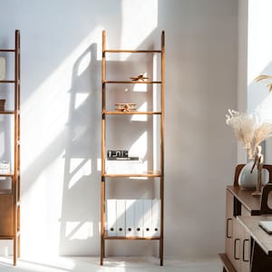 Mid Century Bookcase, Mid Century Modern Bookshelf, Living Room Bedroom, Home Office, Bookcase, Bookshelf, Minimalist Shelf