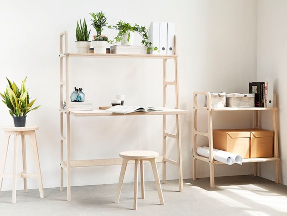 Bookcase Desk Scandinavian Computer Table Wooden Scandinavian Computer Table Wooden Desk
