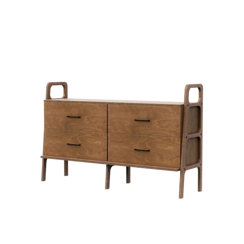Scandinavian Chest of drawers / Wide Drawer Sideboard / Media Console / Credenza / Walnut sideboard / Customise Design / Sideboard cabinet Walnut