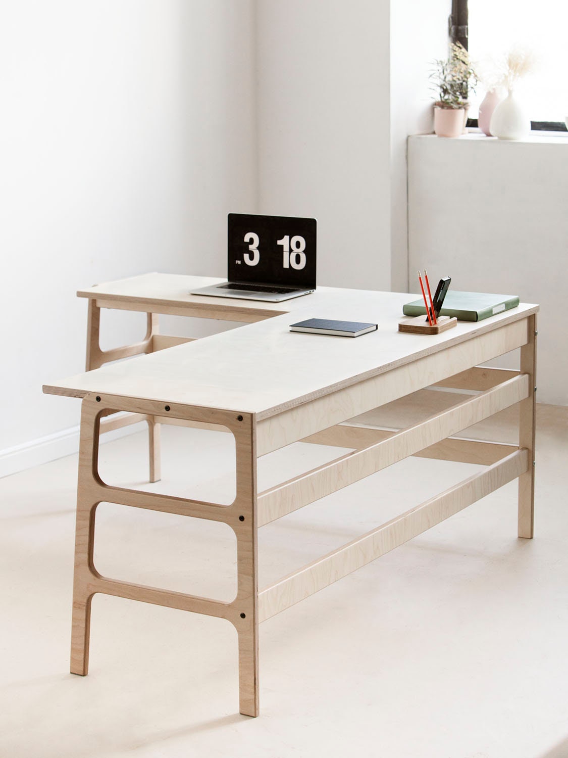 Scandi cheap corner desk