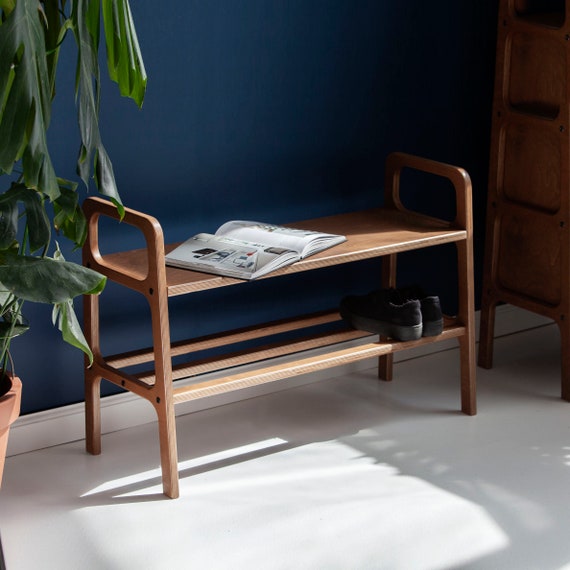 Mid-Century Shoe Rack, Entryway Organization