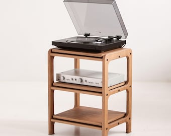 Mid-Century Modern Hi-Fi Rack: Wooden Amplifier Stand