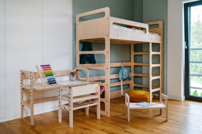 Bunk Bed Kids Bunk Beds Storage Bunk Bed Montessori Bunk Etsy UK