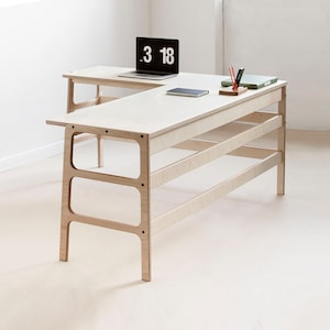l-shaped desk, Large desk, Corner desk, Mid century modern desk, Computer desk, Office desk, Recording studio desk