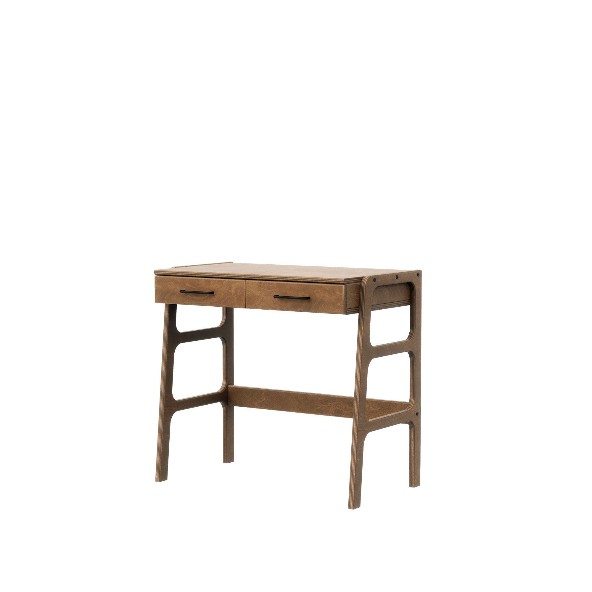 Ecworld Modern Design Workstation Desk with Hidden Cord Management Panels - Pine