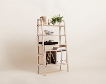 Vinyl bookshelf, Mid Century Modern Record Player Stand, Media storage