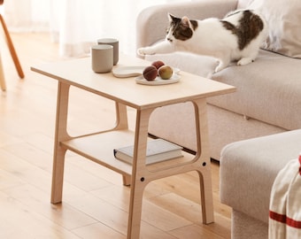 Wooden coffee table, Low coffee table, Japandi coffee table