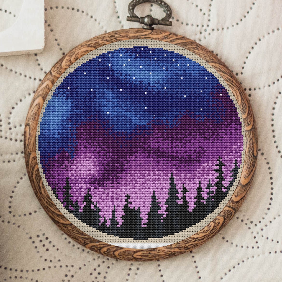 Cross Stitch Pattern Northern Lights Nordic Cross Stitch | Etsy