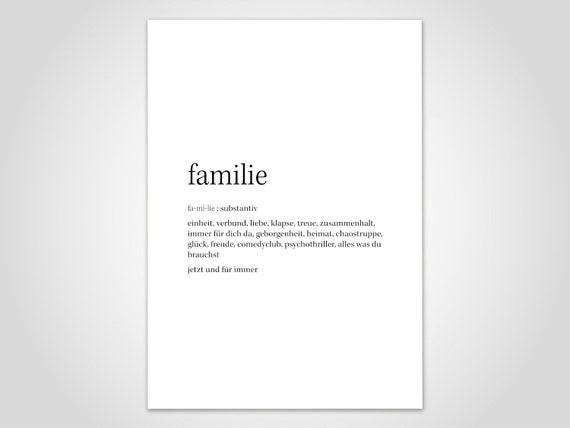familie Duden Poster Kunstdruck Geschenk Etsy