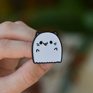 Ghost Cat Aminal Soft Enamel Pin