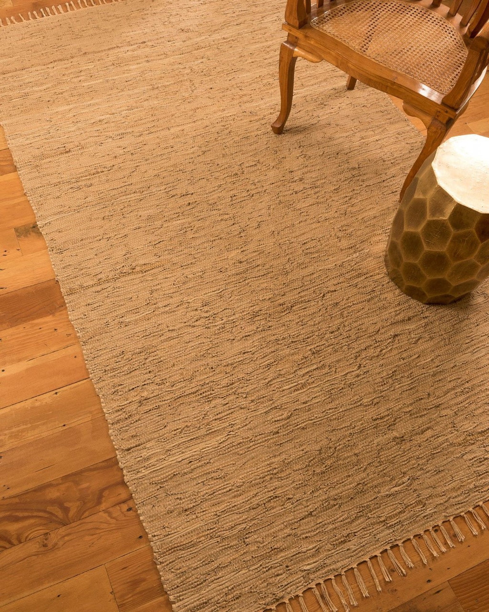 Limassol Wood Beige Leather Rug 100 Natural Carpet Modern Etsy