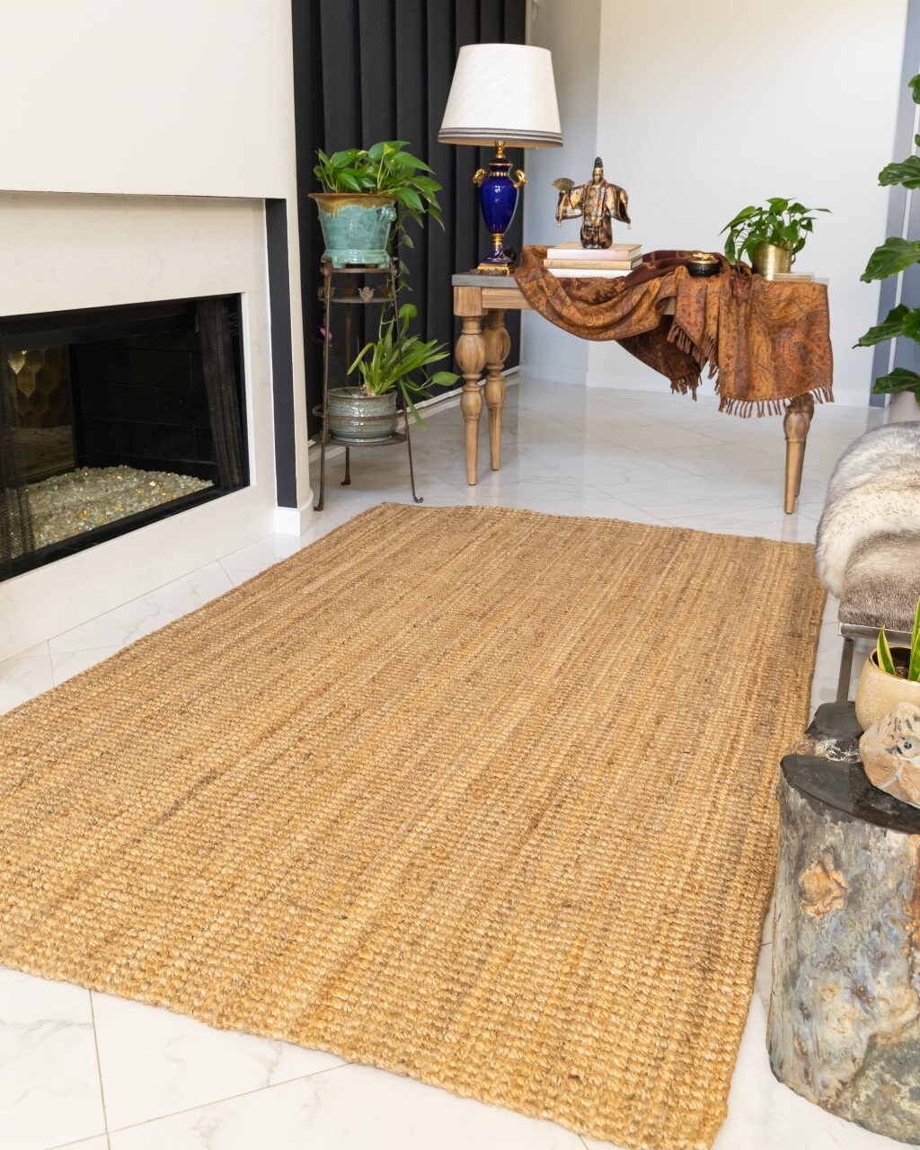 Calvin Handwoven Jute Natural Area Rugs 100 Natural Carpet Etsy
