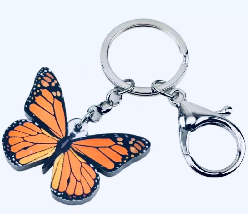 Monarch Butterfly Key Chain Etsy