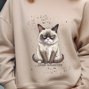 Angry cat sweater sale