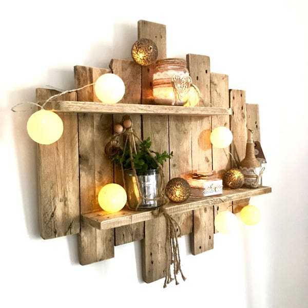 Tableau / Étagère murale en bois NATURE & ZEN L80 by WoodAixpo