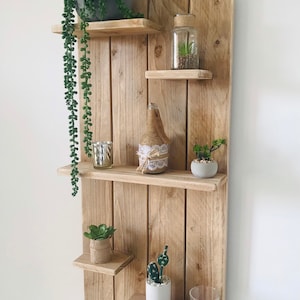 Pallet wood wall shelf H90 by WoodAixpo