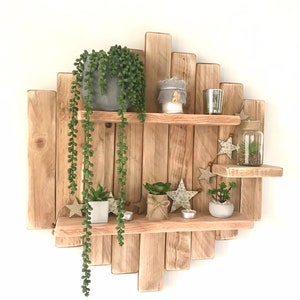 Pallet wood wall shelf L65 by WoodAixpo