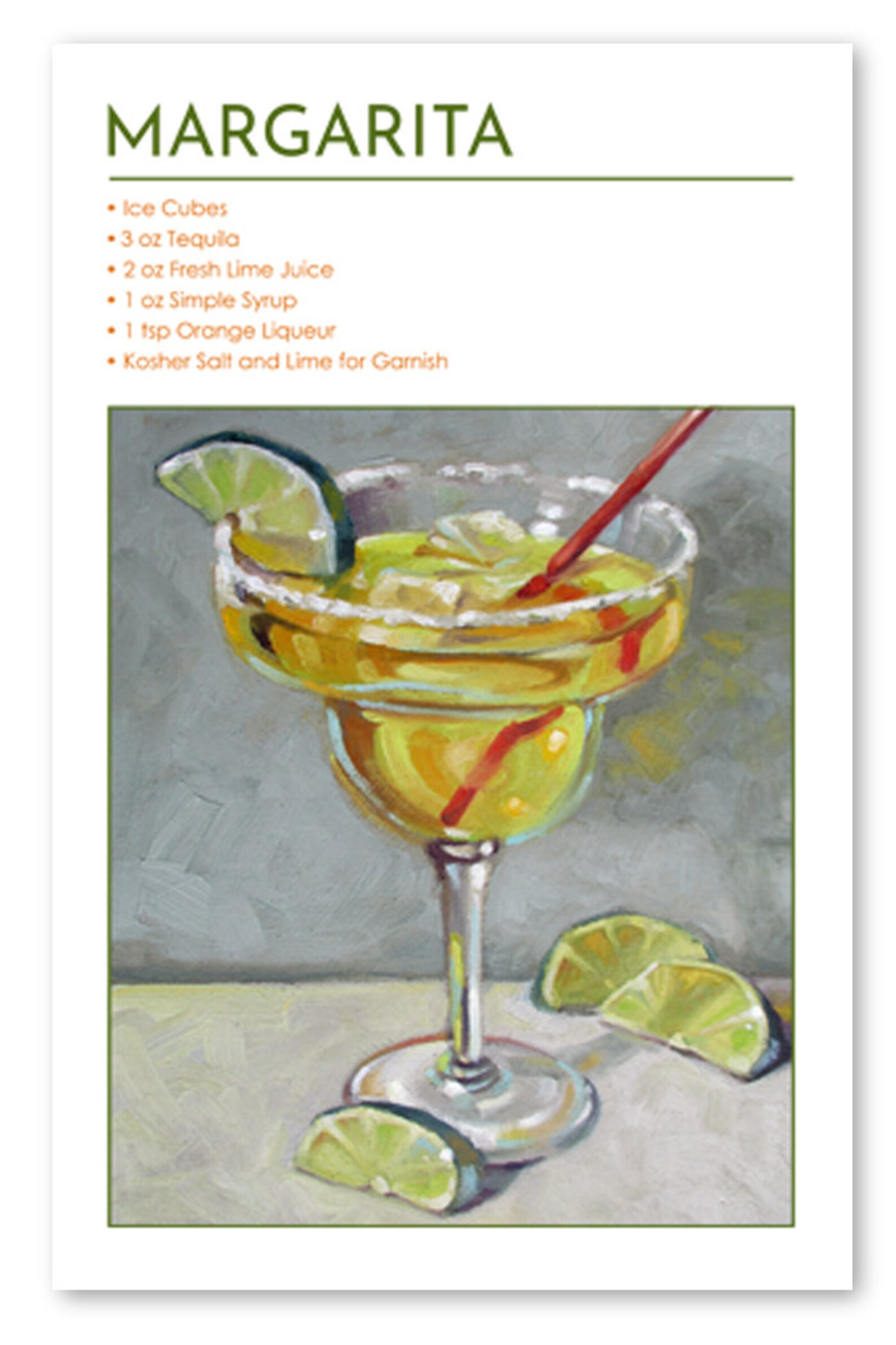 Margarita Definition Poster // Margarita Painting Poster // Etsy
