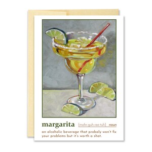Definição de Margarita Cartão de Saudações // Cartão de Saudações Margarita // Cartão de Saudações // Cartão de Notas // Cartão de Saudações para Coquetel // Cartão de Leitura Patê