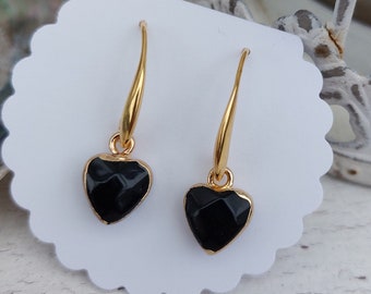 Heart earrings hanging, statement earrings women, gold earrings hanging, earrings hanging, earrings with heart, statement earrings black