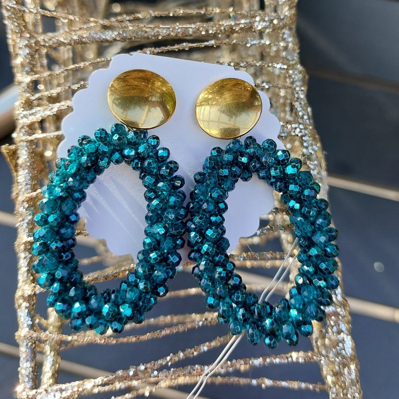 Perlenohrhänger, glitzernde Ohrringe, Statement Ohrringe gold, trendige