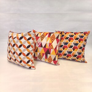 Orange pillow cover, Yellow pillow cower, Autumn cushion