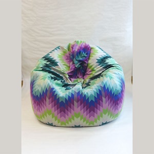 Bean bag colourful blue purple green cover