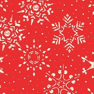 Adel in Winter Snowflakes Red,  Sandy Gervais for Riley Blake, 1/2 Yard - Cut Continuously, C12267-RED