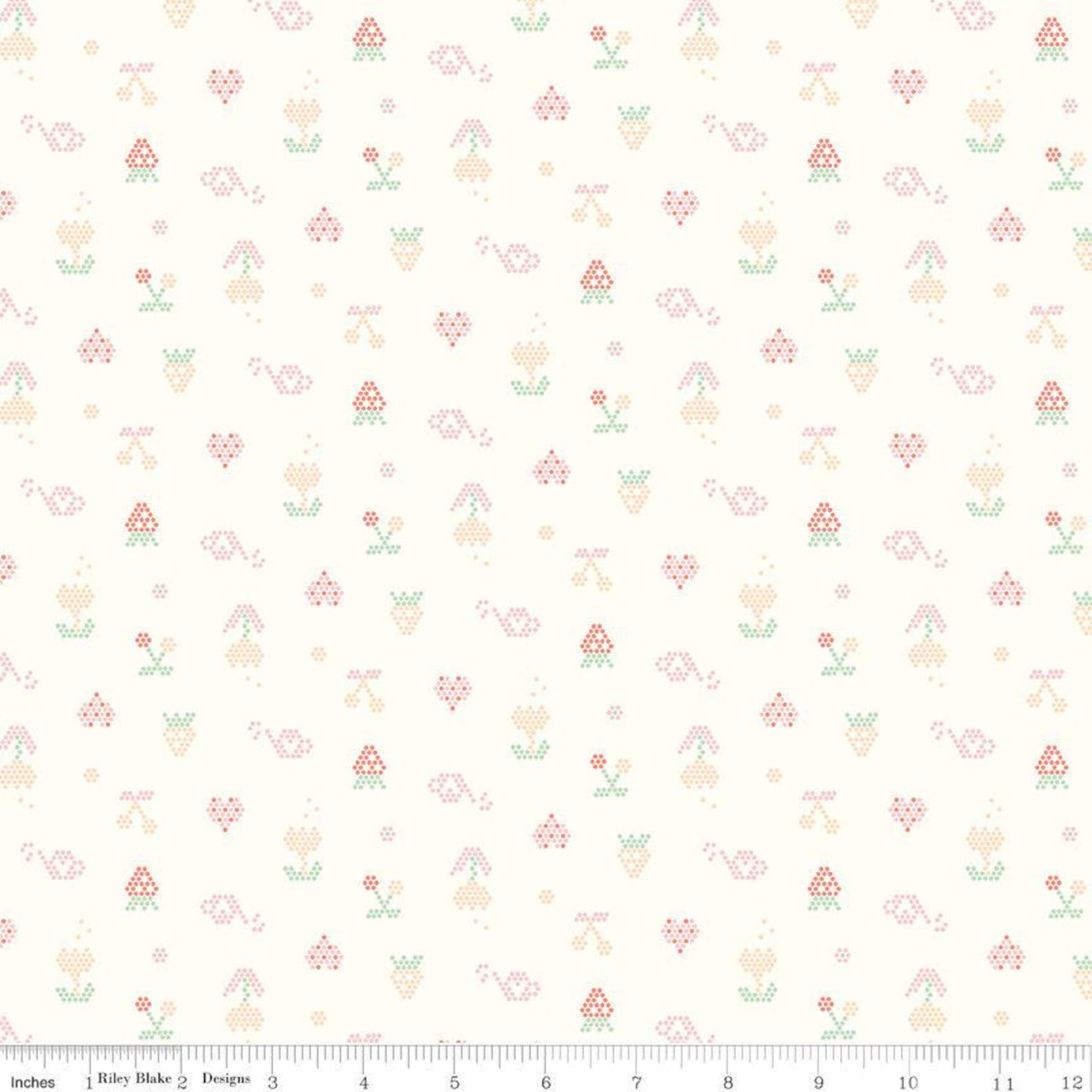 Hush Hush 5 Summer Love by Minki Kim for Riley Blake, Low Volume Fabric ...