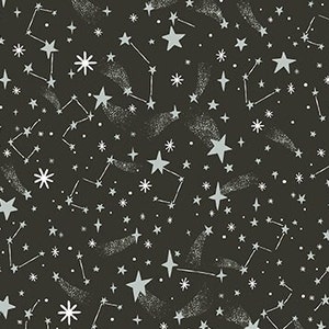 Twas New Fallen Snow Charcoal Sparkle by Jill Howarth for Riley Blake, 1/2 Yard - Cut Continuously, SC13466-CHARCOAL