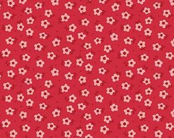 Mercantile Tenderhearted Riley Red by Lori Holt for Riley Blake Designs,  1/2 Yard - Cut Continuously, C14398-RILEYRED