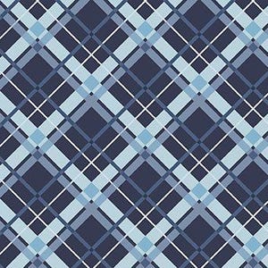 Stars and Stripes Forever Plaid Blue by Lori Whitlock for Riley Blake, 1/2 Yard - Cut Continuously, C15716-BLUE