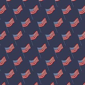 Stars and Stripes Forever Flags Navy by Lori Whitlock for Riley Blake, 1/2 Yard - Cut Continuously, C15713-NAVY