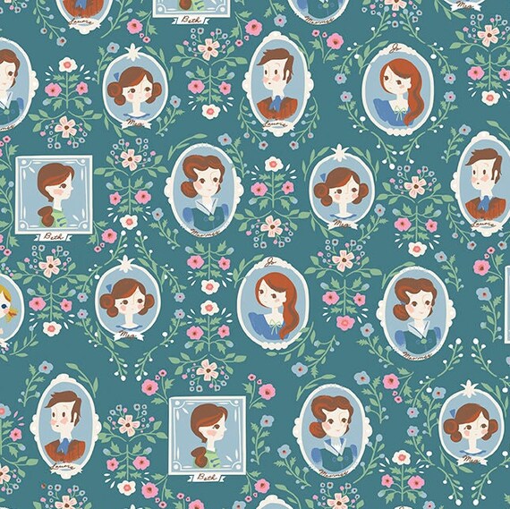 Little Women Cameo Teal por Jill Howarth para Riley Blake 1/2 Etsy España