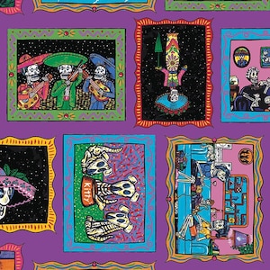 Amor Eterno Main Purple by Kathy Cano-Murillo for Riley Blake, 1/2 Yard - Cut Continuously, C11810-PURPLE
