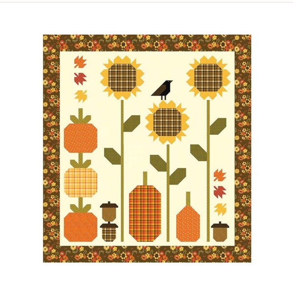 Fall's In Town Feels Like Fall Quilt Kit by Sandy Gervais for Riley Blake Designs with Decorative Box