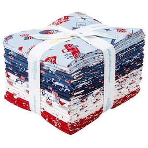 Stars and Stripes Forever Fat Quarter Bundle (21 pieces) by Lori Whitlock for Riley Blake, FQ-15710-21