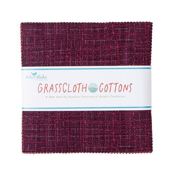 Grasscloth Cottons 5" Stacker (42 pieces) by Heather Peterson for Riley Blake Designs, 5-780-42