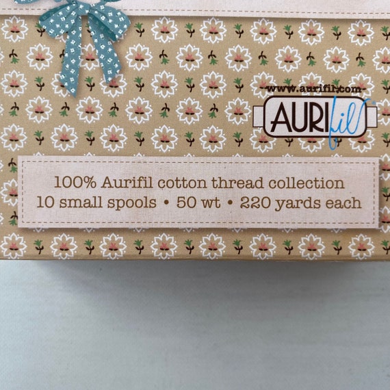  Aurifil Thread Set HAPPY COLORS By Lori Holt 50wt Cotton 10  Small (220 yard) Spools