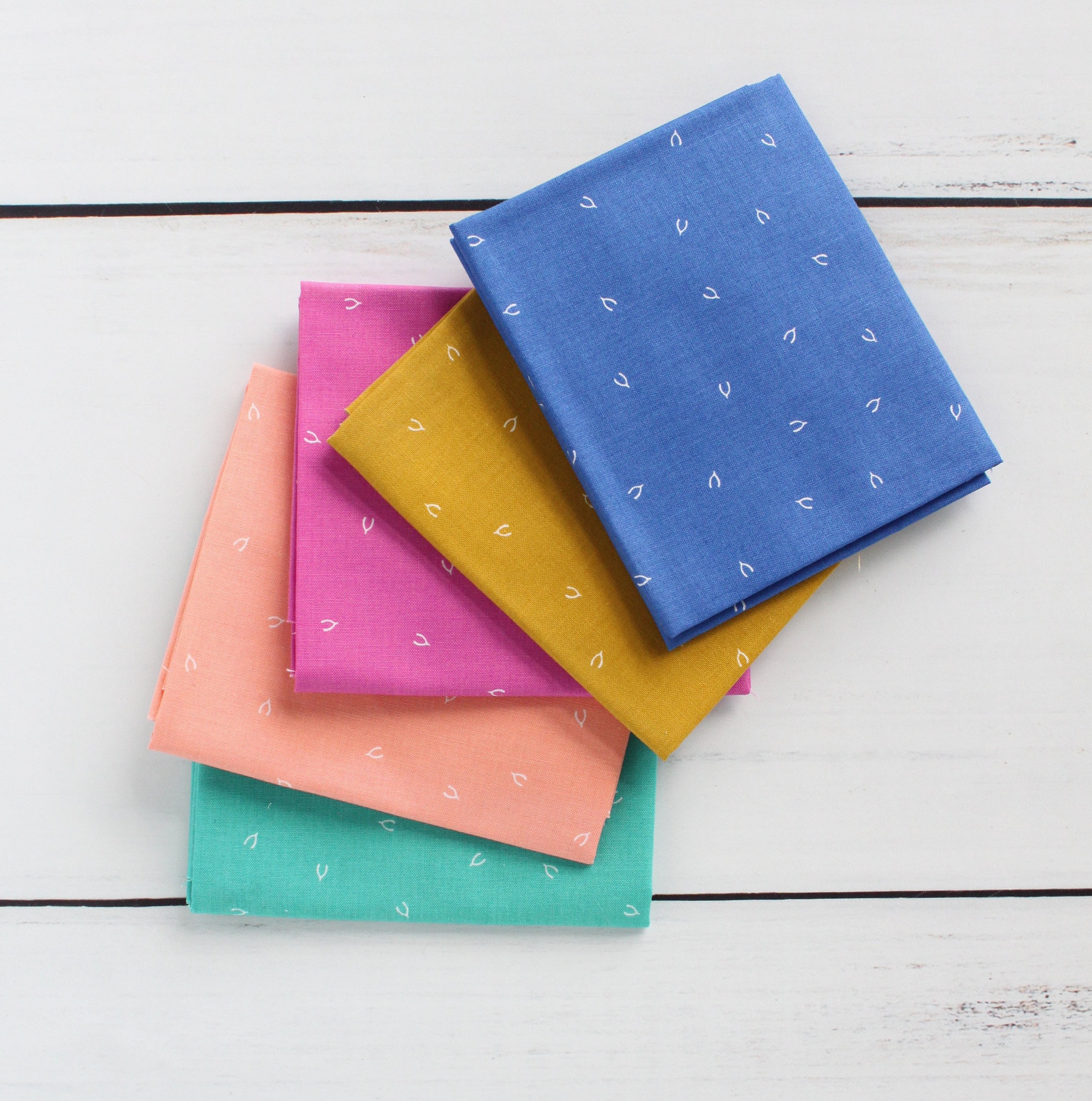 Lucky Charms Wishbone Royal Blue Fabric by Ghazal Razavi for Etsy