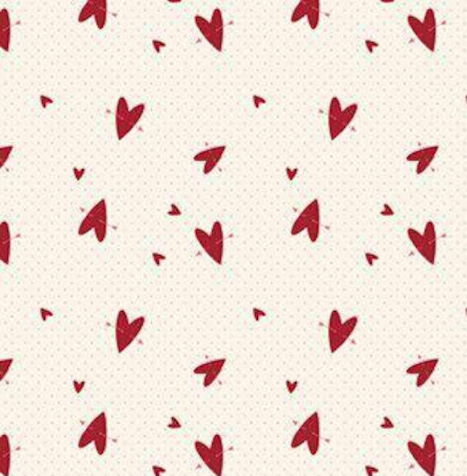 Love You Always Hearts Cream by Sandy Gervais for Riley Blake Designs ...