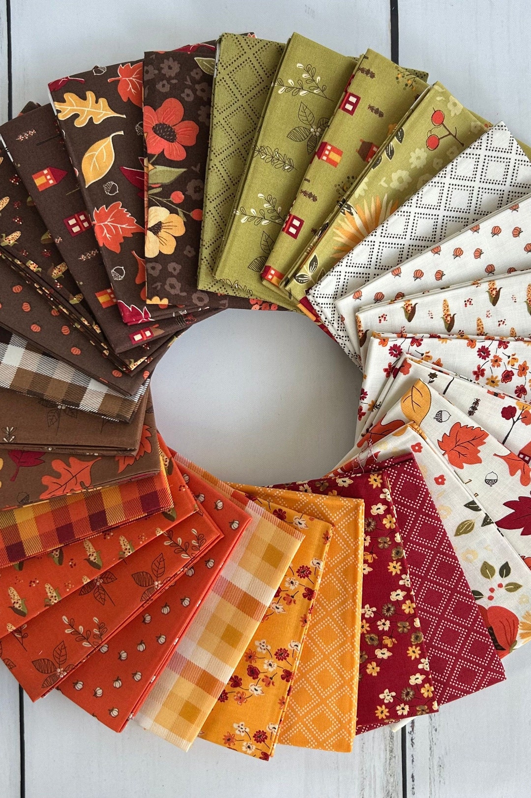 Fall's in Town Half Yard Bundle 28 Pieces by Sandy Gervais for Riley ...