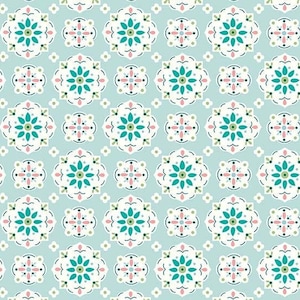 Granny Chic Wallpaper Blue by Lori Holt Bee in my Bonnet for Riley Blake Designs, 1/2 Yard - Cut Continuously, C8517-BLUE