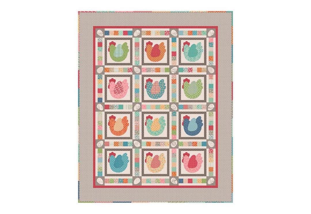 Boxed the Hen House Quilt Kit and Pattern Featuring Farmer's Daughter ...